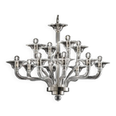 Luxury Transparent Murano Glass Chandelier – Modern Linear Design