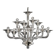 Chandelier en verre de Murano transparent de luxe – Design linéaire moderne