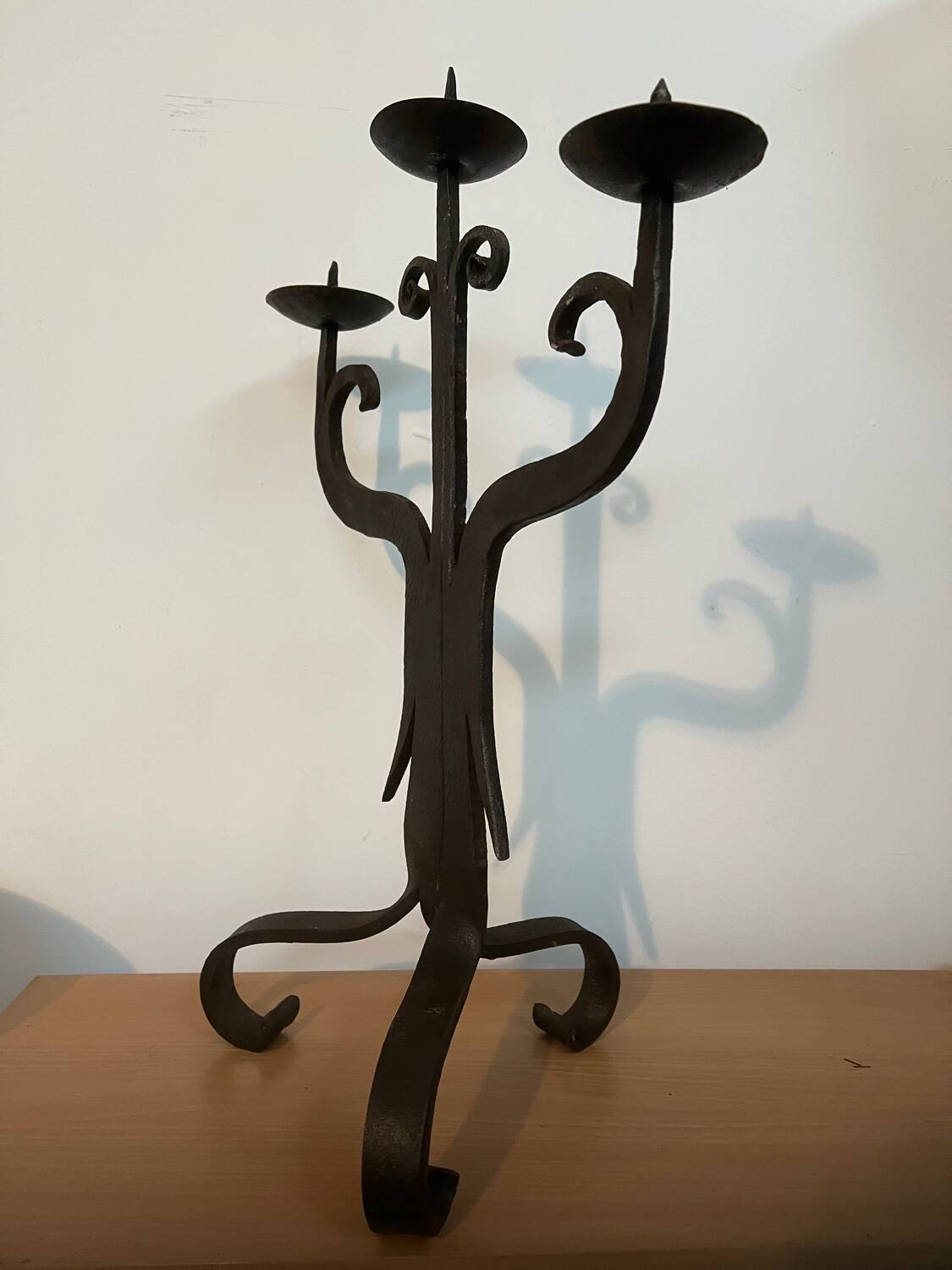 Wrought iron candle holder 1950/60