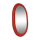 Miroir orange ovale vintage seventies 46 X 80 cm