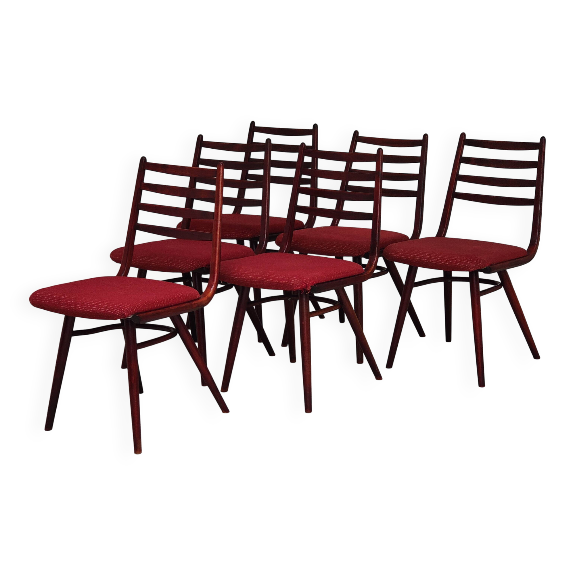 Lot de 6 chaises Jitona Sobeslav , Tchécoslovaquie 1960