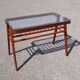 Table d'appoint ou console bois et verre par Frantisek Jirak 1960