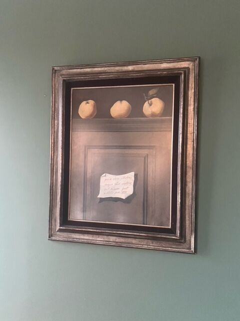 Classic painting, still life in wooden frame