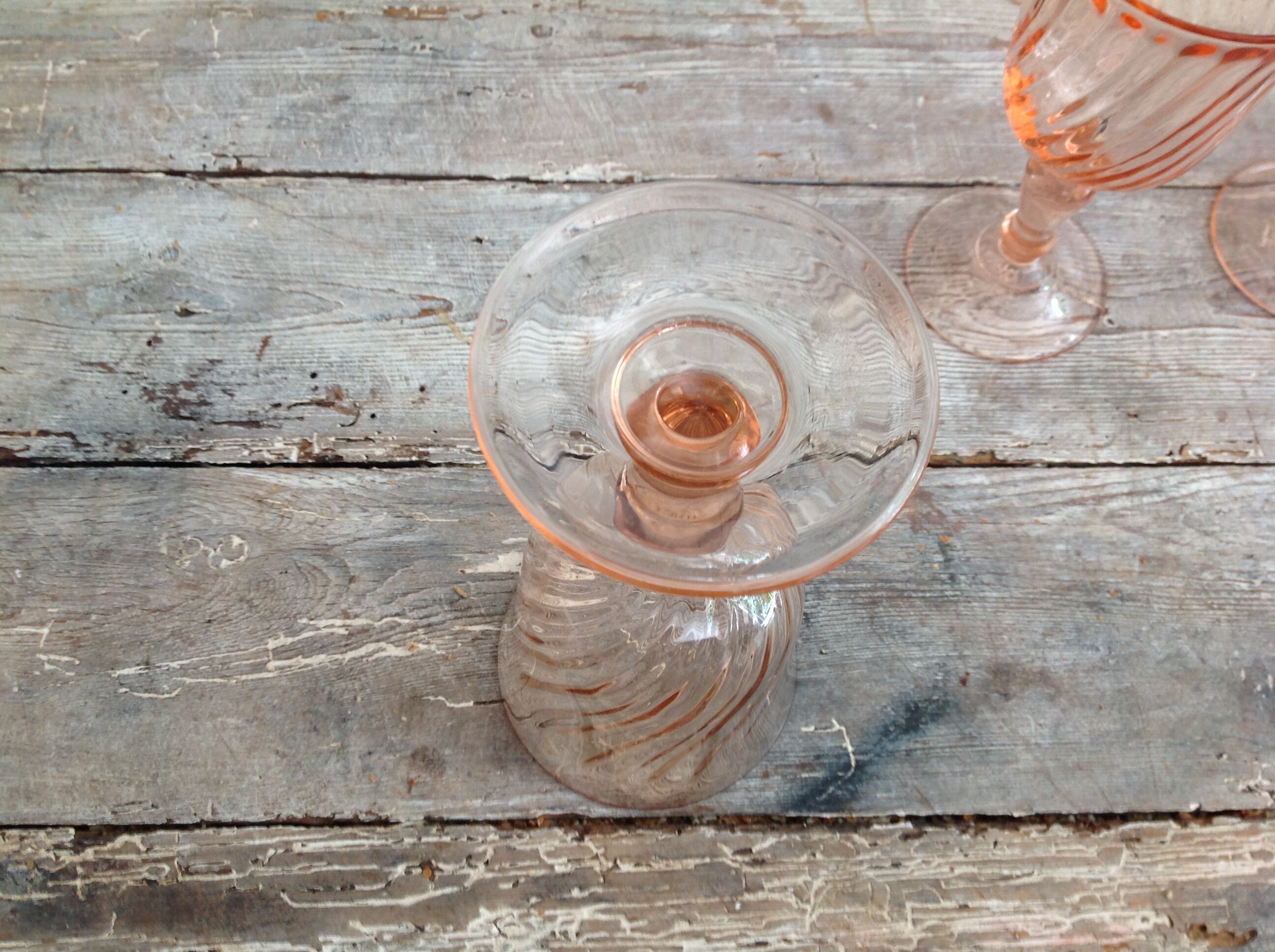 Lot of 12 rosaline glasses