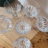 Set of 7 Baccarat Côte d'Azur wine glasses