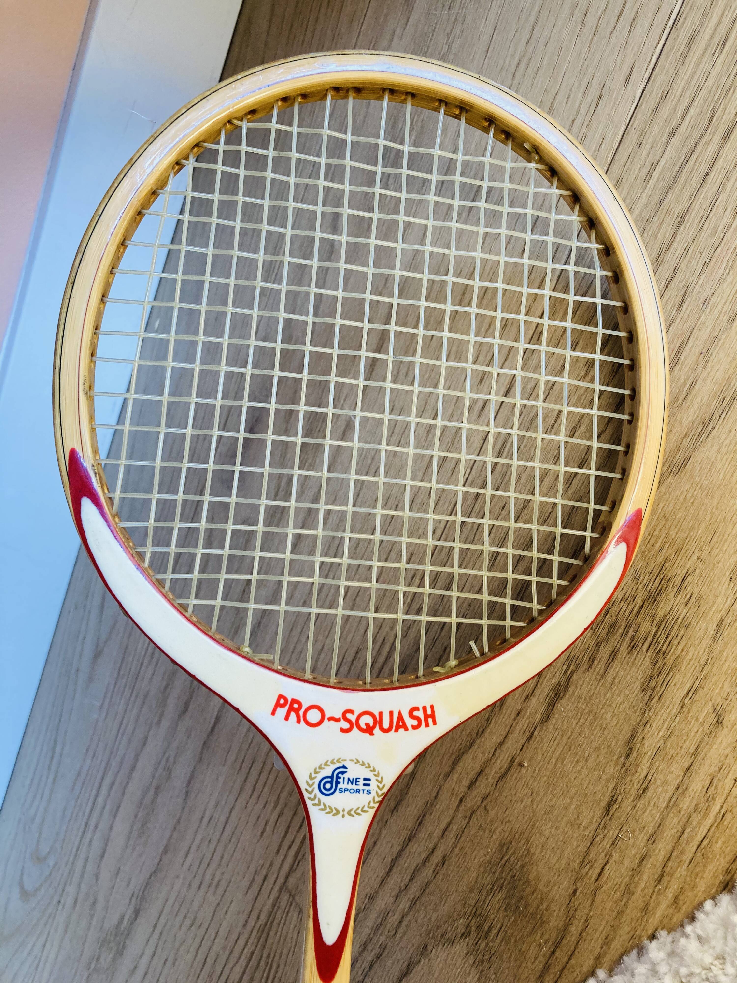 2 antique squash rackets