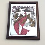 Mirror illustrated by Alphonse Mucha 1960 70 26x34cm