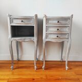 Pair of weathered bedside tables