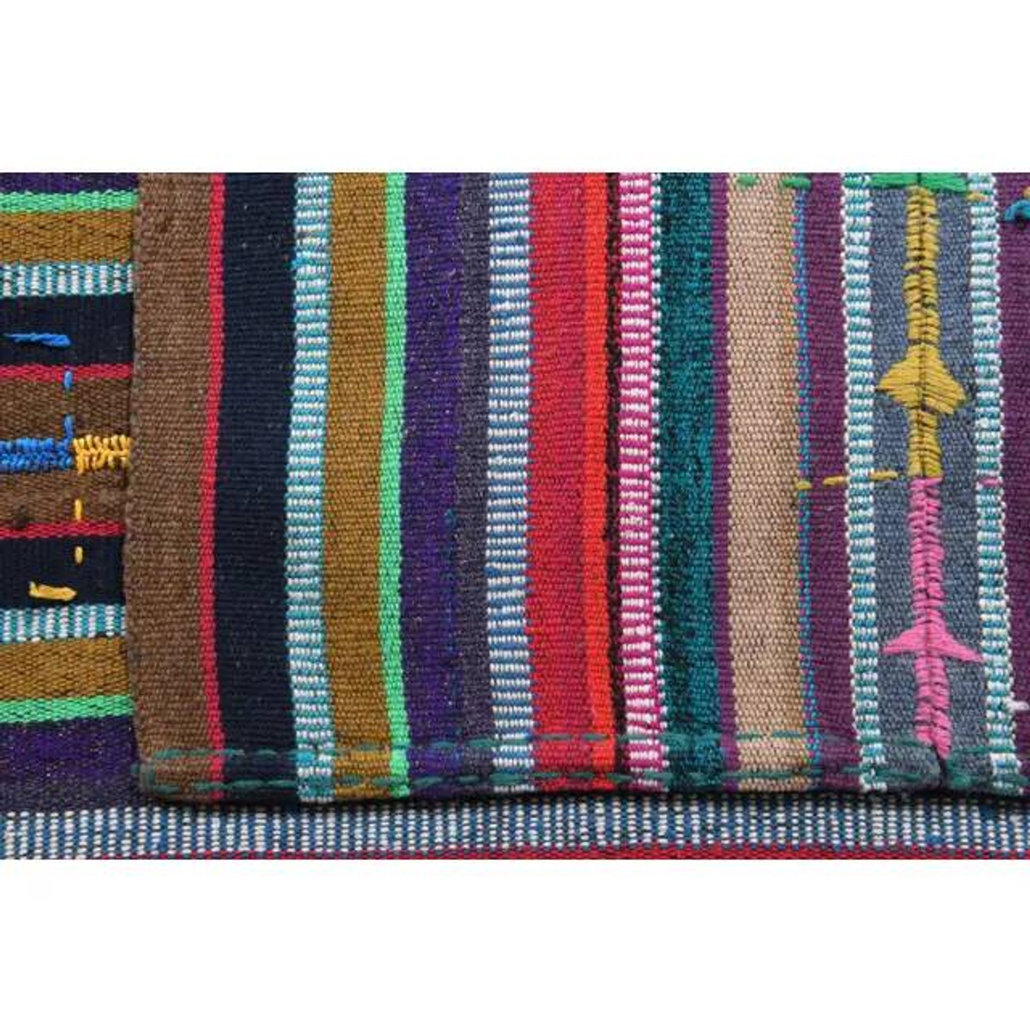 Vintage Turkish Hand-Knotted Wool Cotton Pink Kilim Area Rug 170x245