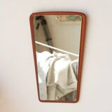 Vintage Teak Wall Mirror - Asymmetrical Scandinavian Design, 1950s