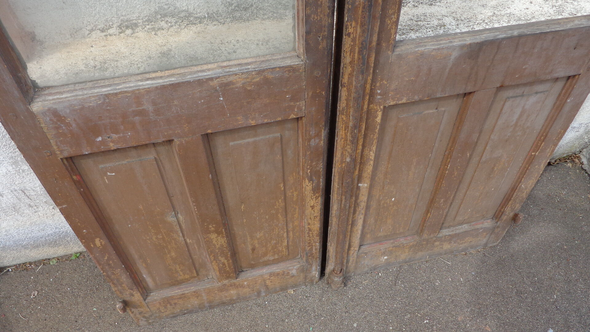 French window withstained glass
