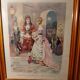 3 old Cinderella illustrations framed under glass