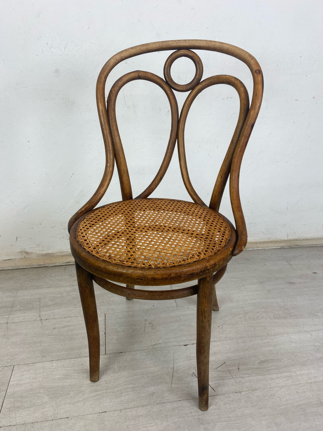 Curved wooden chair