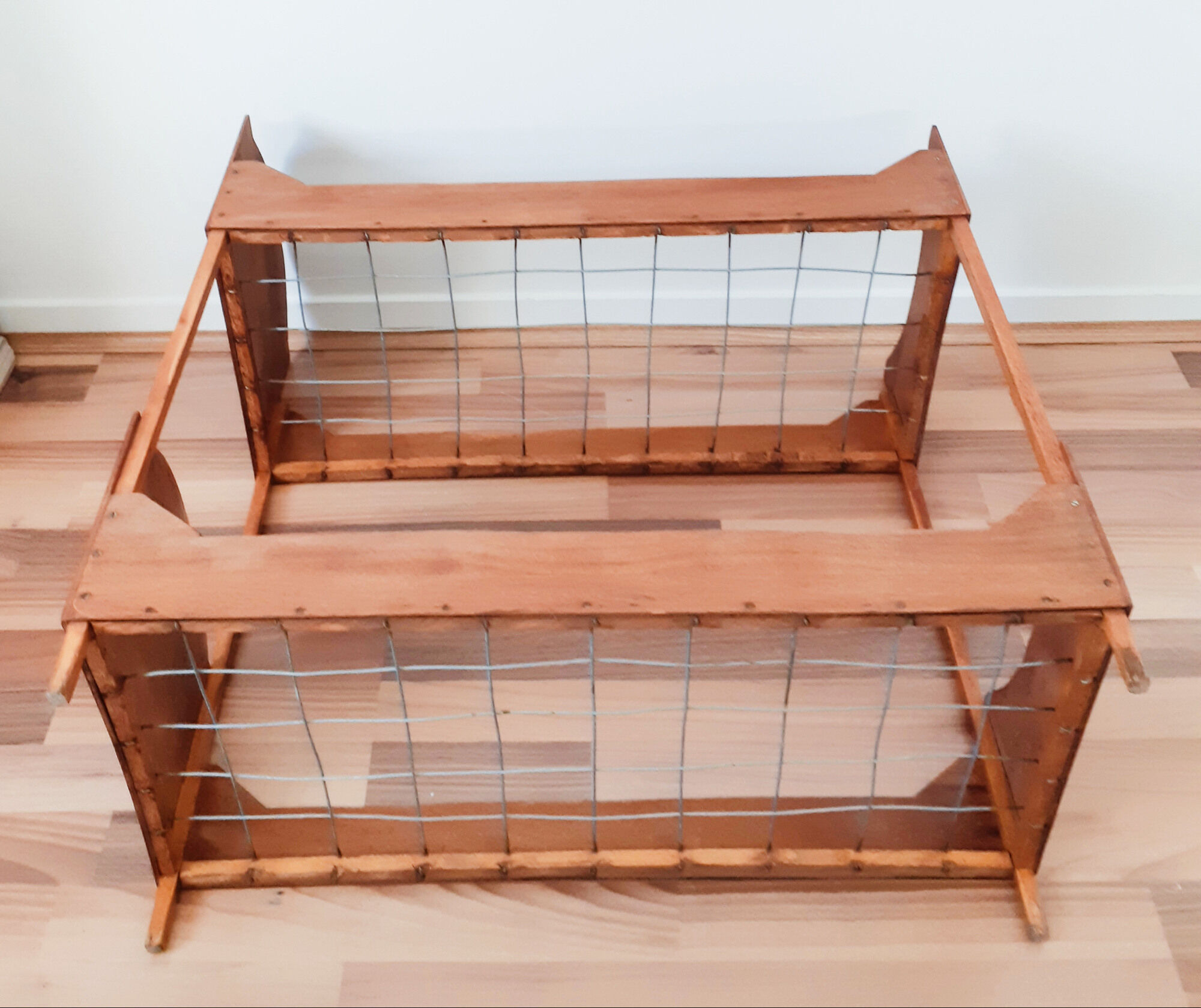 Bunk beds for dolls , wooden , handmade , vintage french , Liberty