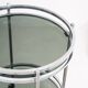 Vintage side table or serving table. Chrome metal and glass - Spain, 70s.