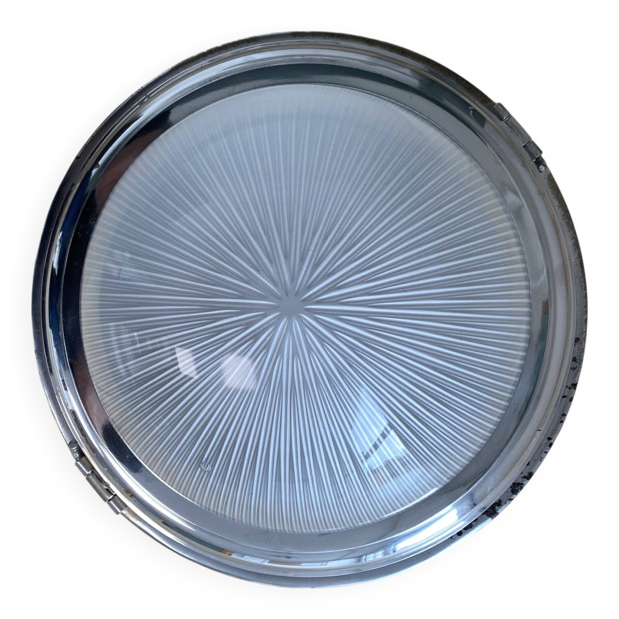 Wall light ceiling light thick glass chrome metal support
