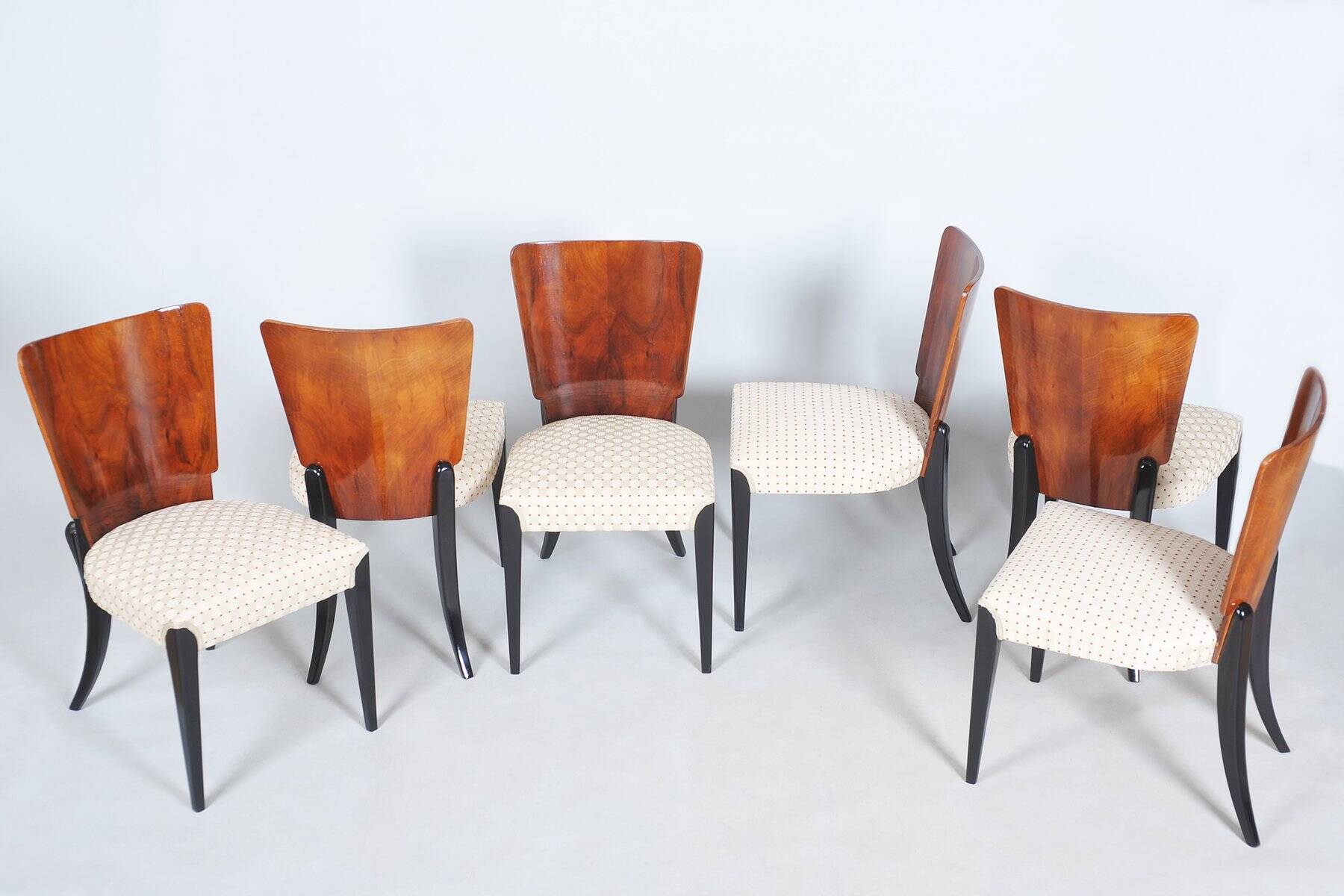Art Deco Beech Chairs attributed to Halabala for Up Závody, Czech, 1930s, Set of 6