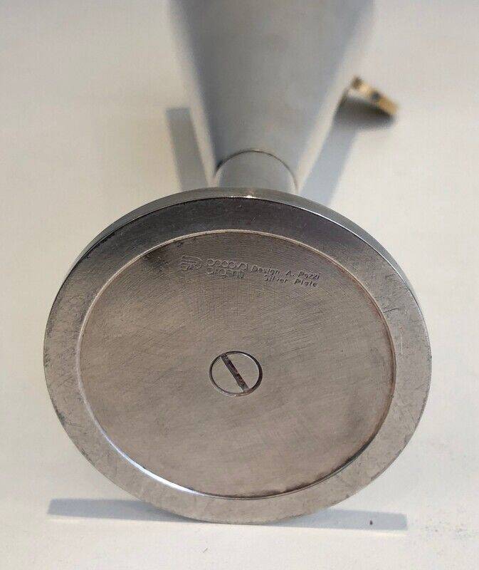 Silver-plated and brass champagne flute