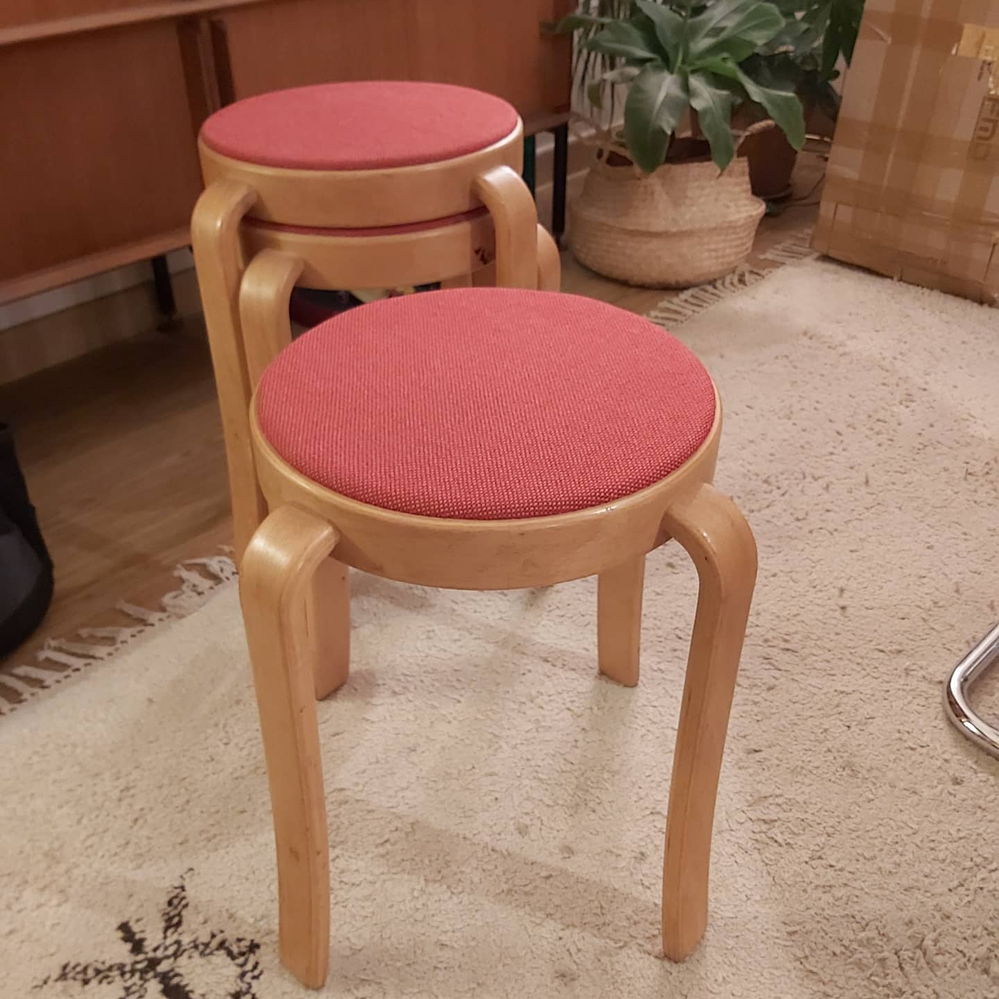Series of 3 stools by Rud Thygesen and Johnny Surensen for Magnus Olesen