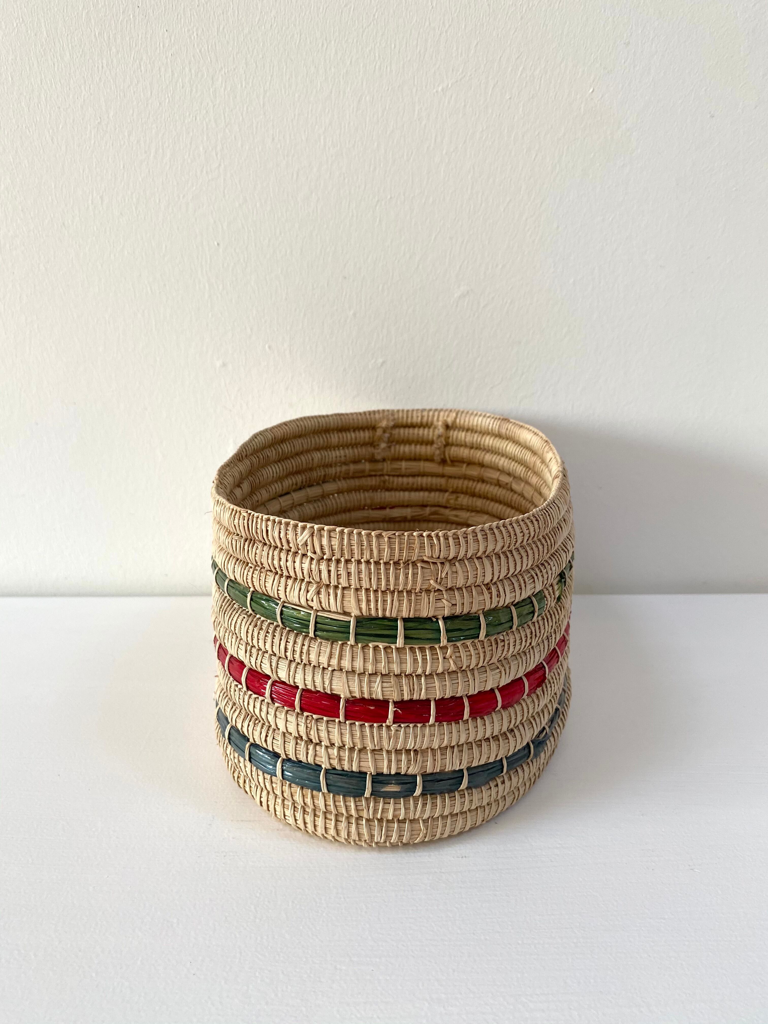 Braided fiber basket from the 60s