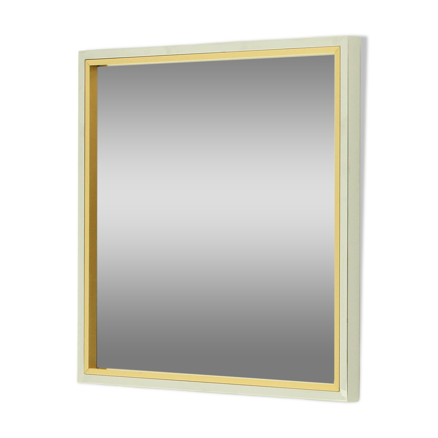 1970s Italian square wall mirror