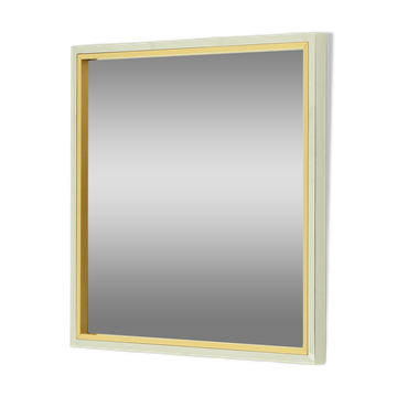 1970s Italian square wall mirror