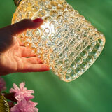 Vintage amber glass bubble suspension globe