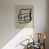 Abstract lines giclee print, 50x70cm