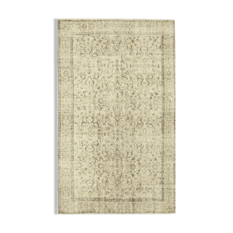 Tapis beige turc antique noué à la main 172 cm x 285 cm - 38899