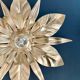 Vintage wall lamp golden leaves