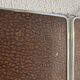 Vintage 1940s triptych barber mirror, bevelled chrome, snake imitation - 31 x