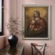 Antique Italian painting, Madonna and Child, from the 17th century