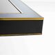 Regency black and brass mirror coffee table, Italy 1980s