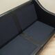 Black leather sofa, Danish design, 1970s, manufacture: Hurup Møbelfabrik