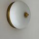 Vintage brass and opaline wall lamp, France 1970