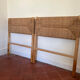 Braided wicker headboards