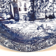 Assiette décorative décors bleu paysage diamètre 40 cm