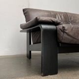 Brutalist German postmodern lounge chairs and sofa by Rolf Benz for Musterring, 1990s, set of 3.