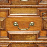 17th Century Antique Oak Commode with Two Rows of Drawers
