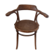 Curved wood armchair