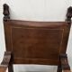 Pair of Renaissance style armchairs in walnut, 20th century