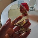 8 colored crystal glasses