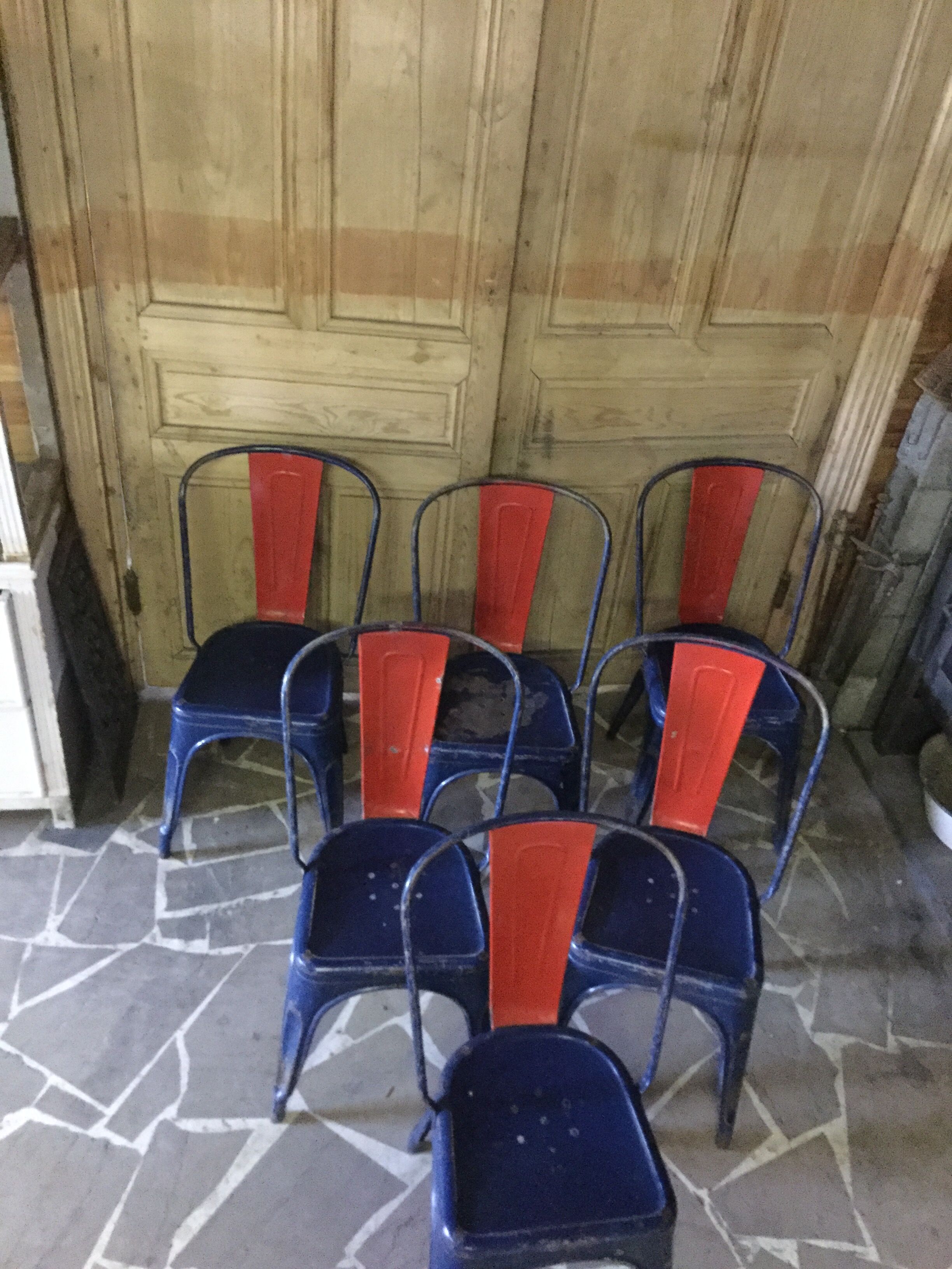 6 old Tolix chairs