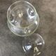 Jar type bonbonnière in translucent glass shape round modernist
