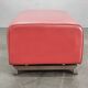 Wittmann Oversized Red Leather Lounge Armchairs and Ottoman, Austria