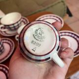 Set of coffee/tea cups and small vintage tile bowls Villeroy & Boch