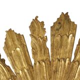 Large Wooden Sun Mirror Sunburst Butler XL Mirror Gold 70cm