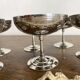 Stainless steel pedestal bowls