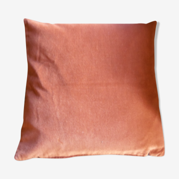 Rust-colored velvet cushion cover