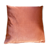 Rust-colored velvet cushion cover
